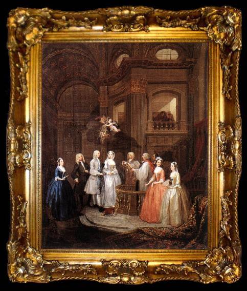framed  HOGARTH, William The Marriage of Stephen Beckingham and Mary Cox f, ta009-2